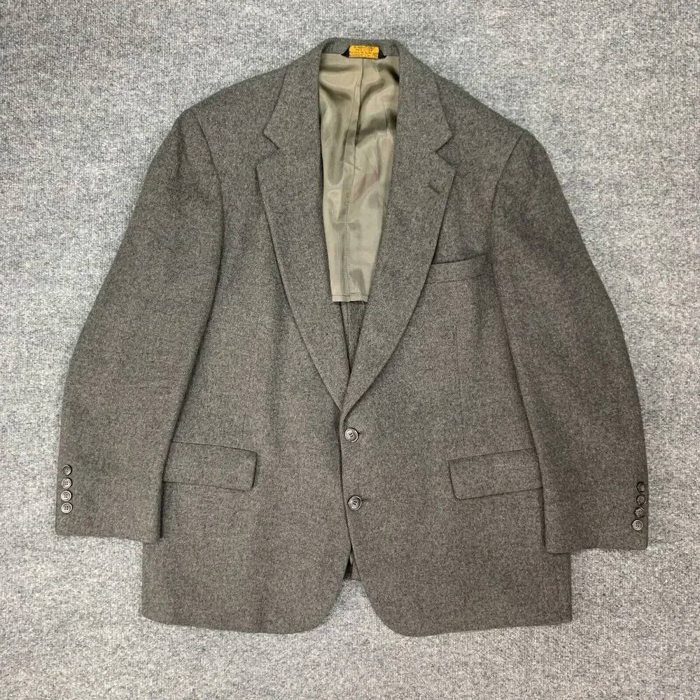 Vintage Anderson Little Strathmore Blazer Mens 44 Camel Hair 2 Button Sport Coat